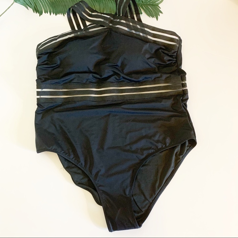 Bandage Strap Sexy Black One Piece!! Size 2X